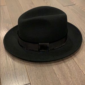 Saks Fifth Avenue Black wool hat/fedora